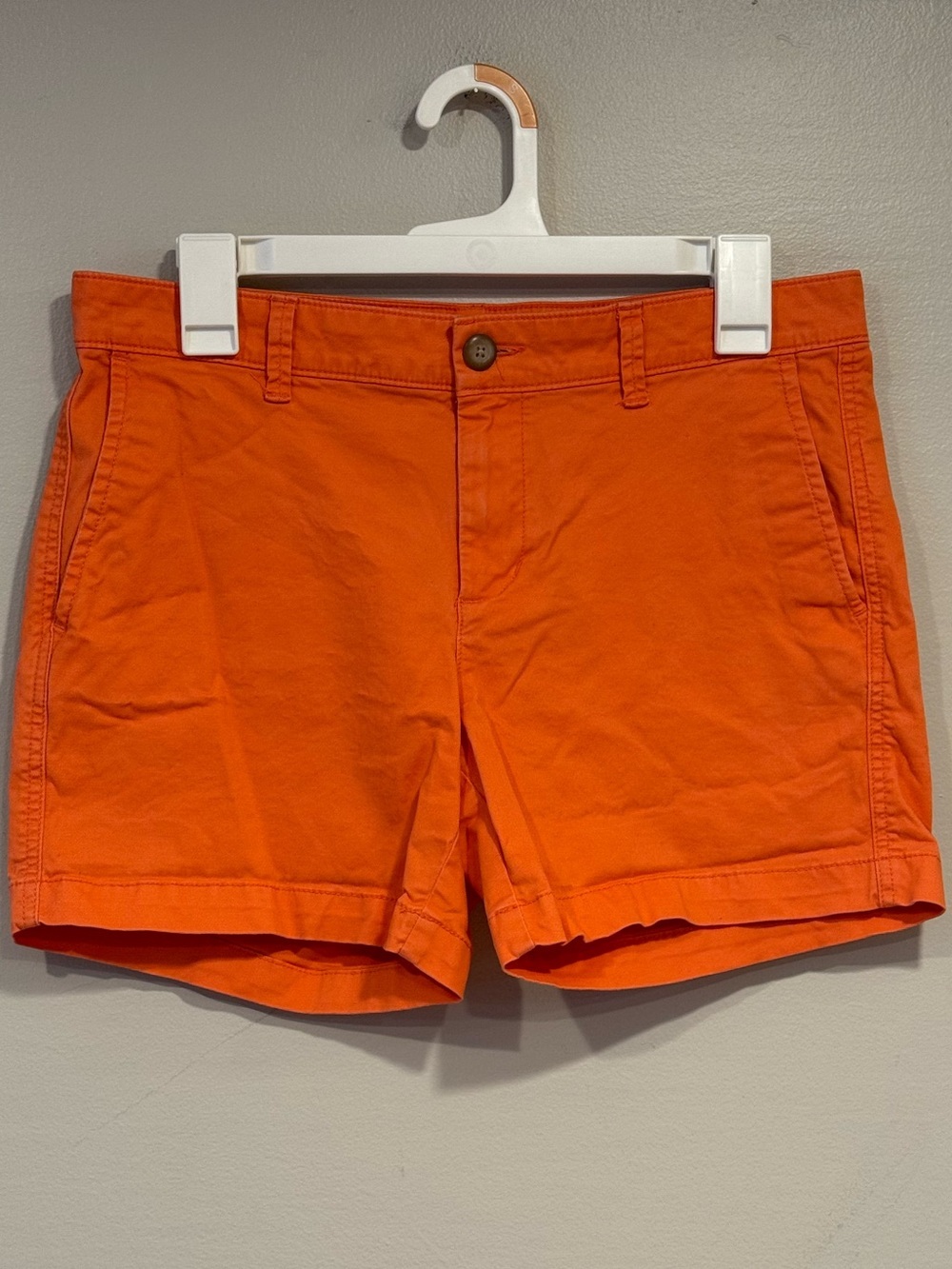 Khakis by Gap 5" Girlfriend Cargo Shorts Bright Orange Coral Women's Size 4/27